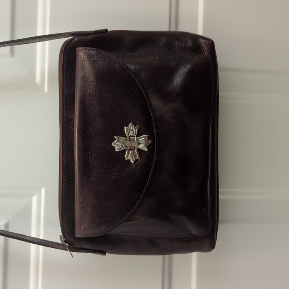 Patricia Nash Avellino Crossbody in the color,  Smoke